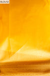 Mango Gold Banarasi Woven Zari & Threadwork Cotton Saree With Unstitched Blouse