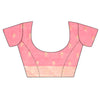 Pink Banarasi Woven Zari Khaddi Georgette Saree With Unstitched Blouse