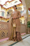 Onion Organza Tissue Readymade Sharara Set With Silk Dupatta