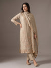Draped in Elegance Grey Crush Tissue Unstitched Salwar Suit With Tissue Dupatta