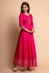 Rani Cotton Readymade Floor Length Kurta