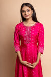 Rani Cotton Readymade Floor Length Kurta