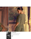 Bottle Green Georgette Short Top Sharara Set With Shrug