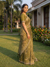 Mehndi Loom Saree - Side