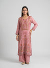 Rosewood Gajari Crepe Readymade Suit And Palazzo With Printed Dupatta - mood