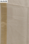 White Cotton Embroidered Saree - Blouse