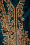 Bold Statement Black Organza Unstitched Salwar Suit With Organza Dupatta