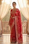 Red Loom Saree - Hero