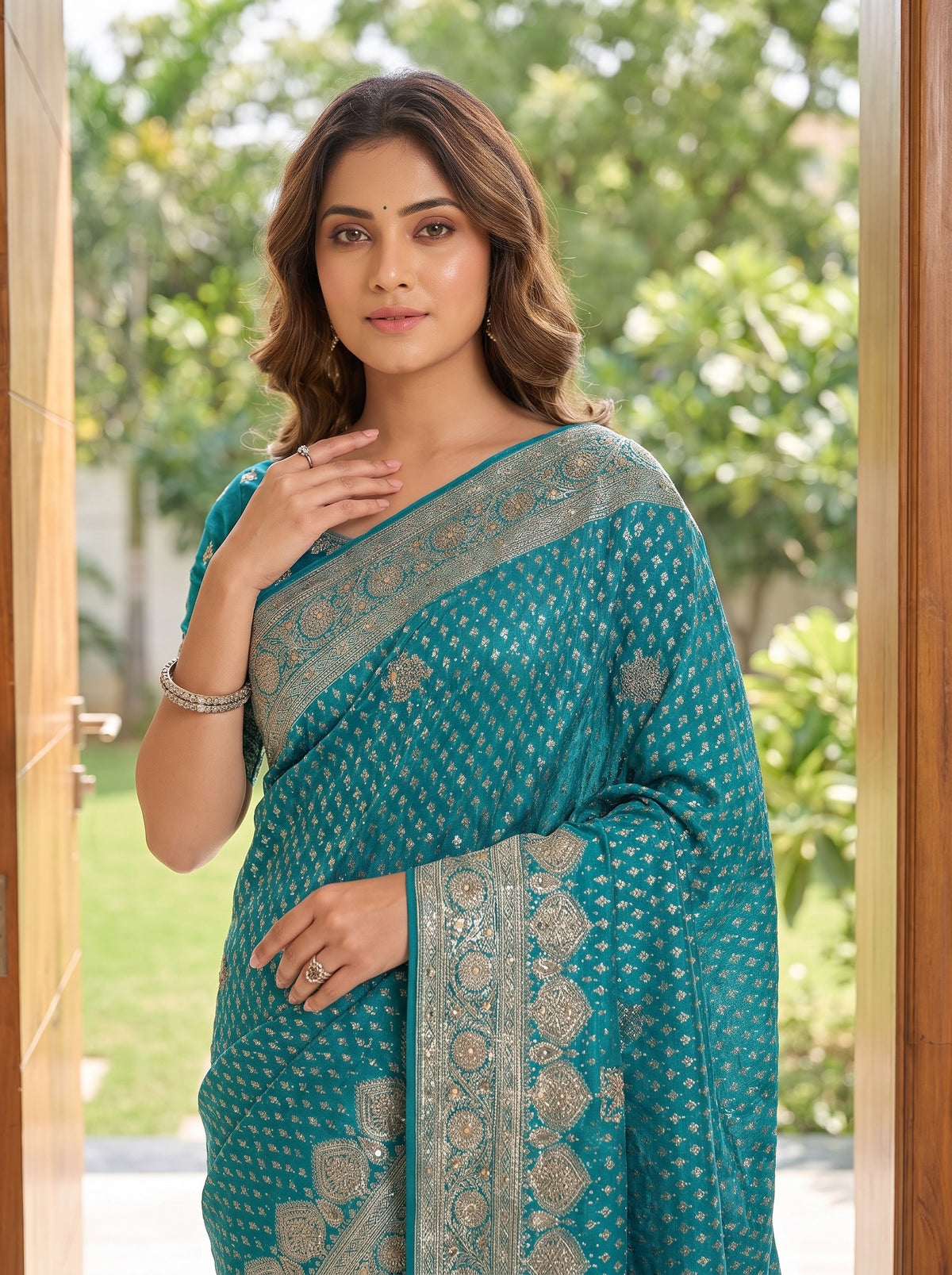 Rama Loom Saree - Close Up