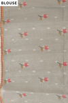 Sky Blue Chanderi Cotton Printed Saree - Blouse