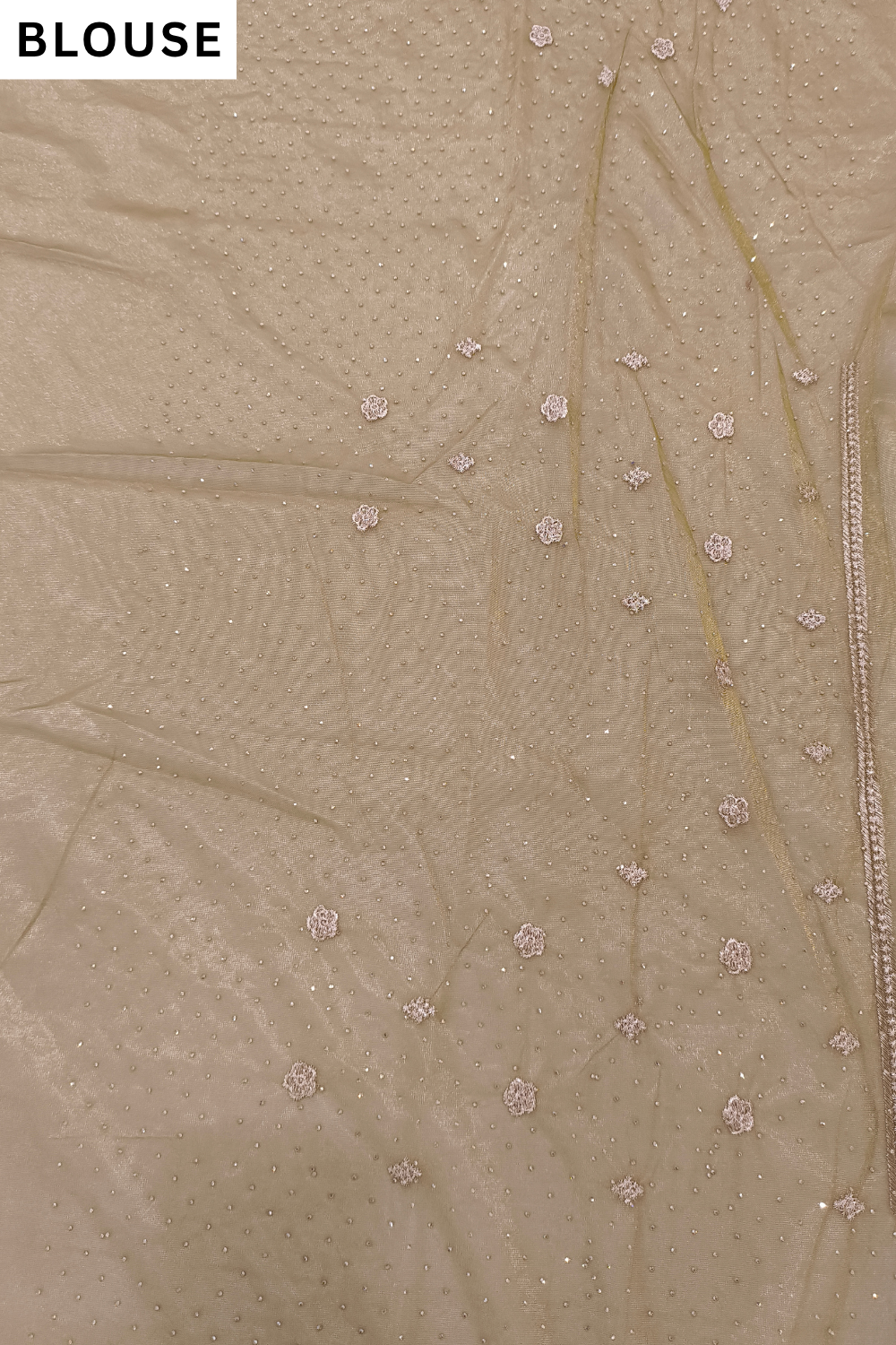 Mehndi Net Saree - Blouse