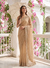 Mustard Net Saree - Mood