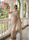 White Net Saree - Mood