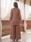 Cocoa Bloom Chikoo Crepe Readymade Suit - back