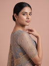 Peacock Net Saree - Close Up