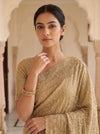 Mehndi Net Saree - Close Up