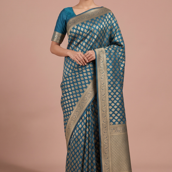 Peacock Loom Saree - Hero
