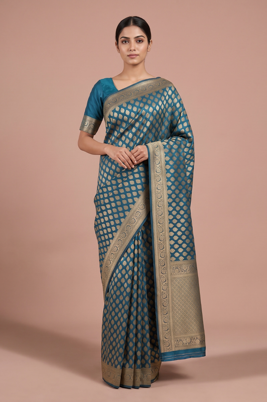 Peacock Loom Saree - Hero