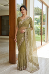 Mehndi Net Saree - Hero