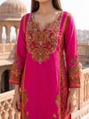 Rani Darbar Crepe Readymade Suit And Pant With Printed Dupatta - closeup