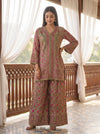 Cocoa Bloom Chikoo Crepe Readymade Suit - mood