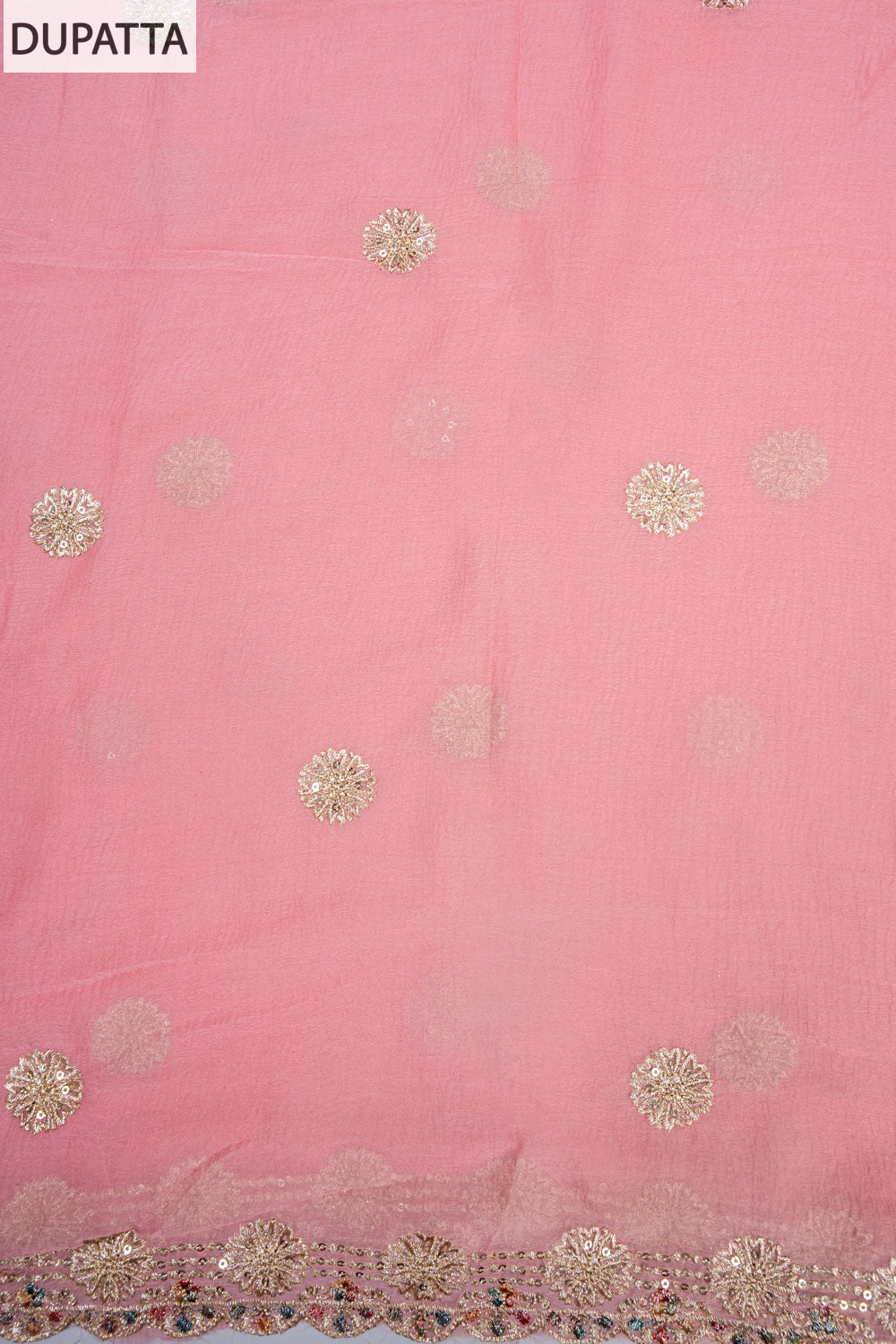 Pink chiffon dupatta