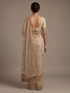 White Net Saree - Back