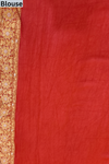 Rani Red Georgette Saree - Blouse