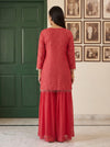 Coral Charm Coral Georgette Readymade Kurta Set - back