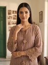 Rose Shimmer Gajari Readymade Kurta Set - closeup
