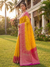 Mango Gold Rani Georgette Saree - Side