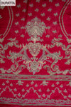 Heritage Heirloom Maroon Crepe Unstitched Salwar Suit With Chinon Dupatta