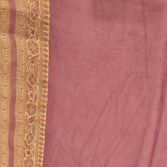 Mauve Khaddi Georgette Saree - Blouse