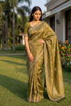 Mehndi Loom Saree - Hero