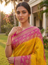 Mango Gold Rani Georgette Saree - Close Up