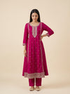 Rani Mahotsav Cotton Readymade Anarkali Kurta And Pant With Dupatta - mood