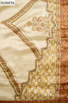 Timeless Beauty Tussar Organza Unstitched Salwar Suit With Organza Dupatta