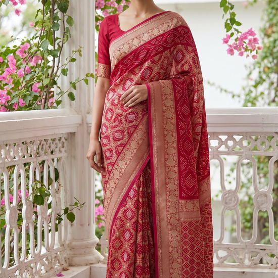 Rani Georgette Saree - Hero