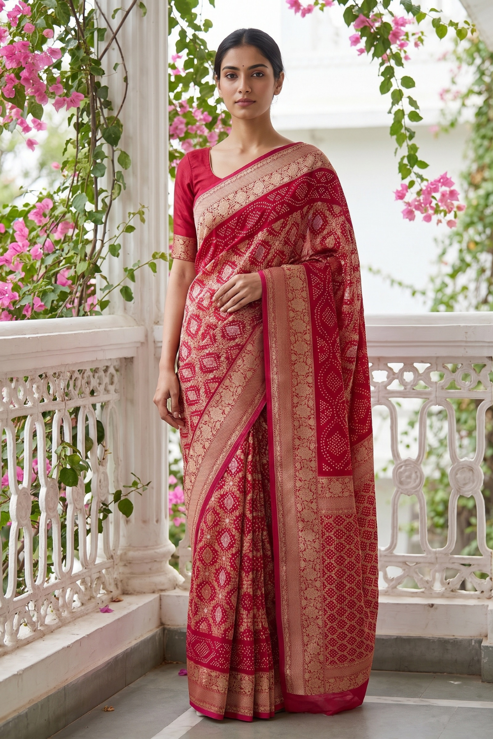 Rani Georgette Saree - Hero