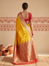 Mustard Loom Saree - Back