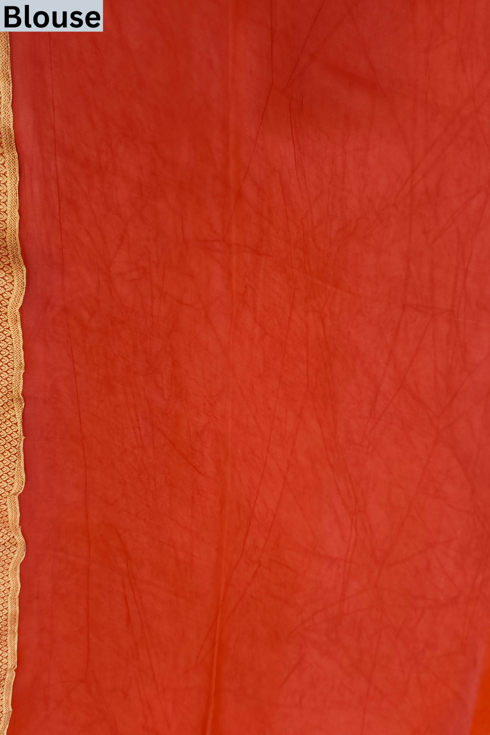White Red Georgette Saree - Blouse