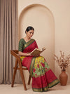Pista Maroon Muslin Floral Printed Saree - Mood