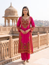Rani Darbar Crepe Readymade Suit And Pant With Printed Dupatta - mood