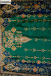 Regal Charm Bottle Green Organza Unstitched Salwar Suit With Organza Dupatta