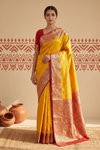 Mustard Loom Saree - Hero