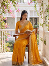 Mustard Soft Twill Saree - Mood