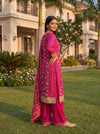 Rani Utsav Pink Loom Readymade Suit And Pant With Matching Dupatta - back