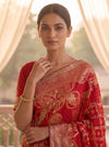 Red Loom Saree - Close Up