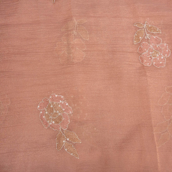 Peach organza dupatta