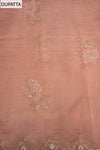 Peach organza dupatta